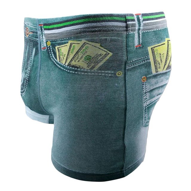 Pantalones cortos con estampado de mezclilla para hombre Pantalones cortos Ropa METRO Zulema Calzoncillos tipo bóxer para hombre