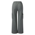 thumbnail image 6 of FASHIONWT Casual Pockets Straight Fit Women Cargo Pants, 6 of 6