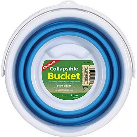 Coghlan's Collapsible Bucket 5 Litre - Round, Synthetic - Single Piece, Multicolor