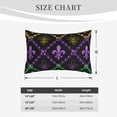 thumbnail image 6 of Daiia Mardi Gra Geometric Bedding Waterproof Pillow Protector Zippered Queen – Bed Bug Proof Pillow Encasement-14"x20", 6 of 9