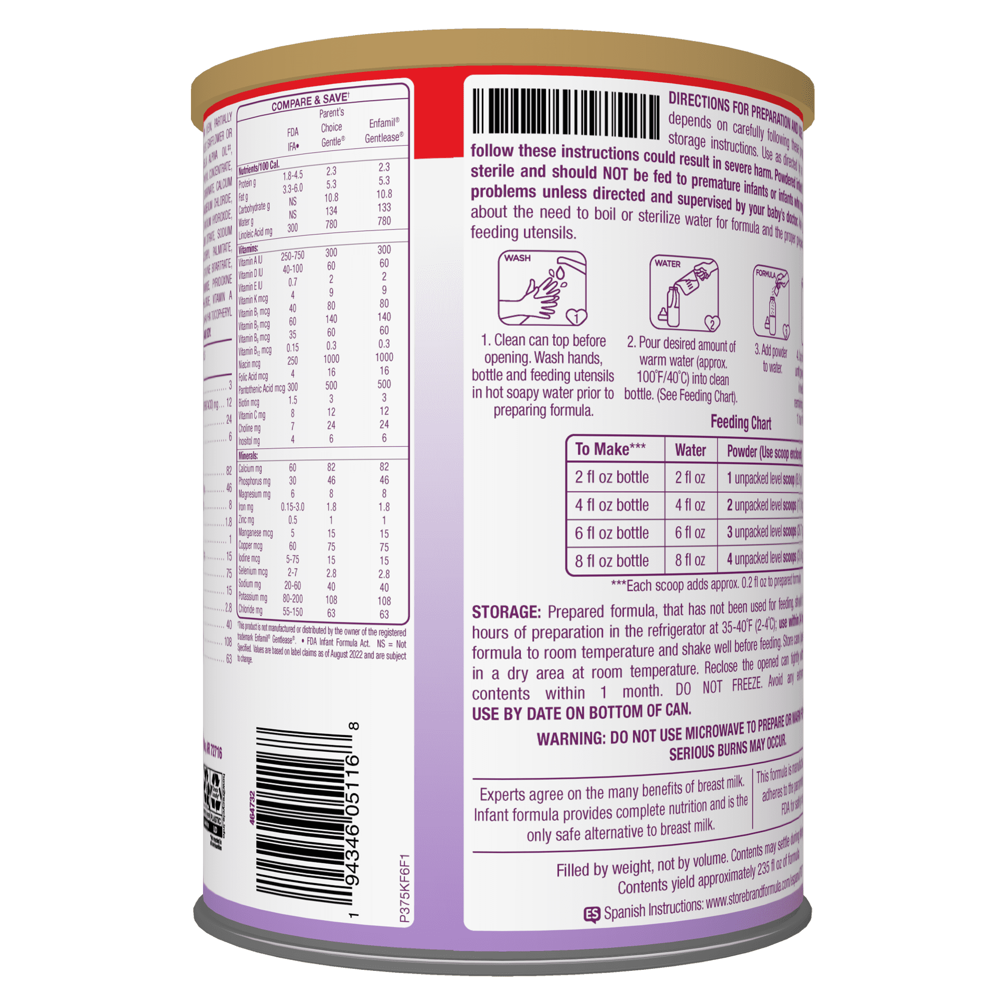 Parents Choice Gentle Infant Formula Powder, oz Kuwait Ubuy