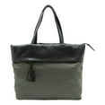 thumbnail image 1 of Pre-Owned PRADA Prada Tote Bag Shoulder Nylon Nappa Leather Bicolor NERO Black Grey Purchased..., 1 of 10
