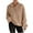 Khaki, variant on Womens Fuzzy Fleece Sweatshirt Quarter Zip Long Sleeve Cozy Pullover Tops Warm Winter Clothes