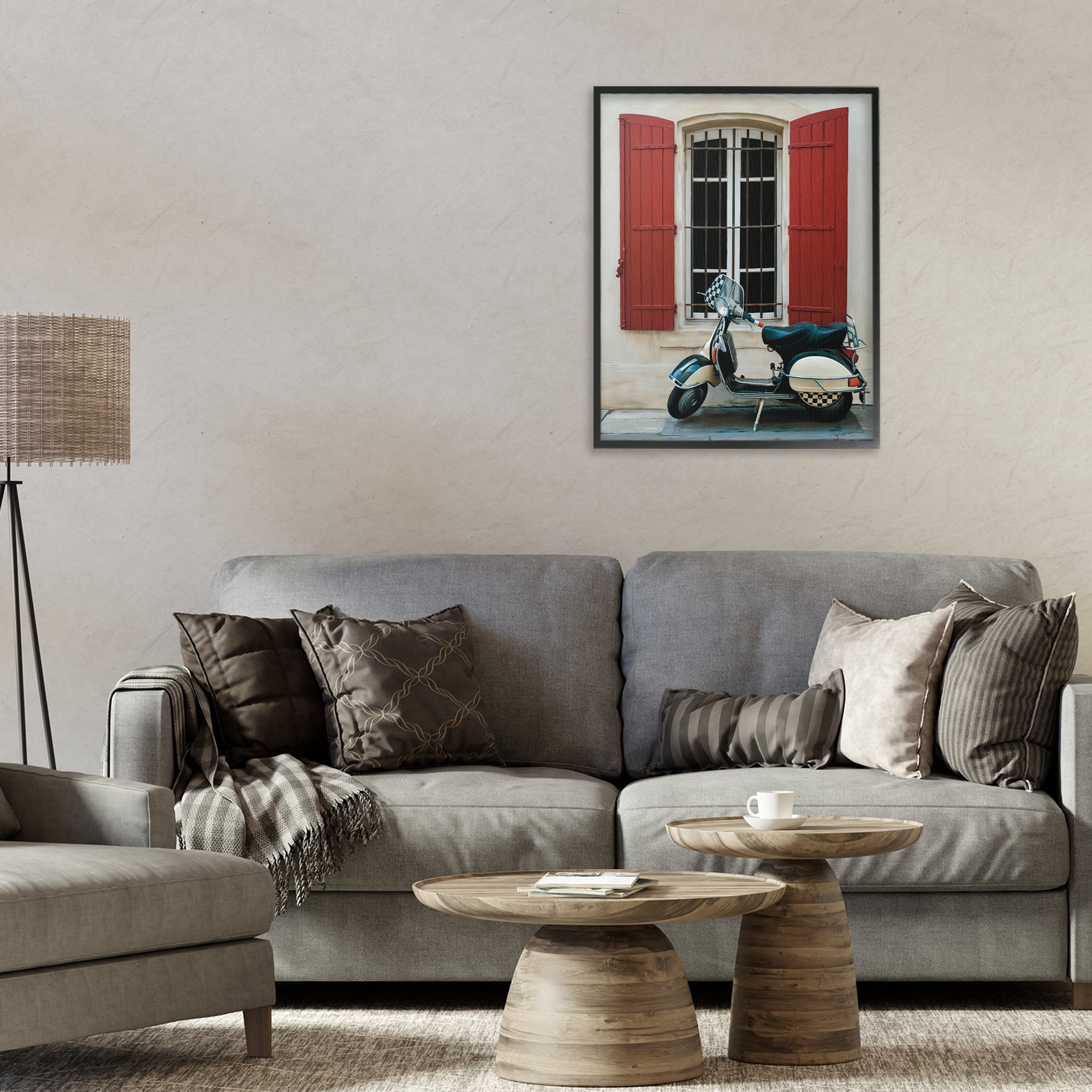 Stupell Industries Two Wheel Dream Black Framed Giclee Art, design by Renel Peters