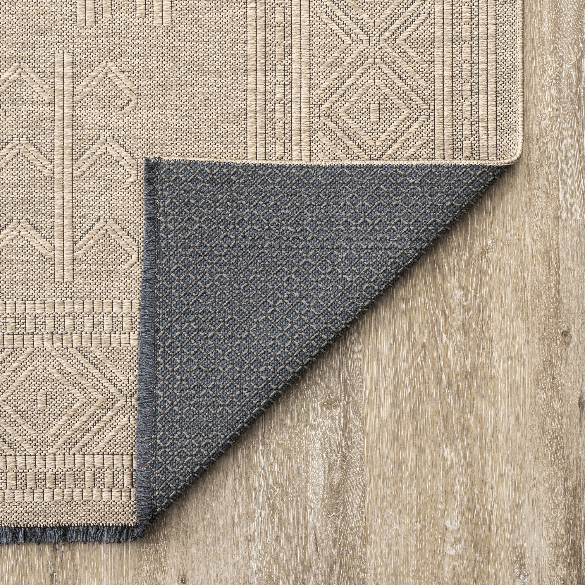 Alma Transitional 5' x 7' Brown and Coffee, Machine Washable Polyester & Cotton Indoor Area Rug