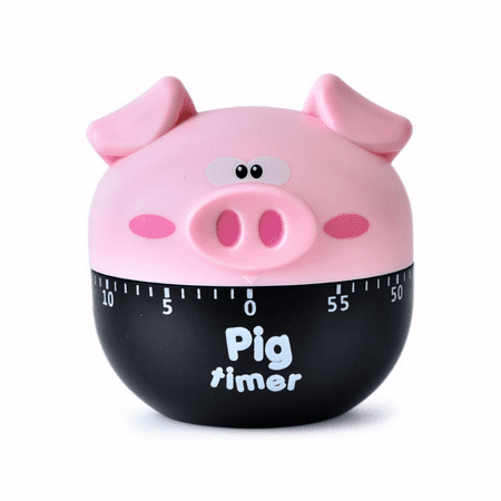 

JUSTUP Cute Cartoon Pig Kitchen Timer Cooking Timer Cooking Mechanical Home Decor Counters for Cooking Timing Tool (Pink)
