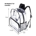 thumbnail image 3 of Clear Mini Beach Backpack - Clear Backpack Stadium Approved 12x12x6 Small Clear Backpack for Women Clear Bag for Concerts Festivals Sports Work, 3 of 7