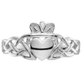 thumbnail image 5 of Mens Claddagh Ring in 14K White Gold, 5 of 5