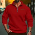 thumbnail image 1 of Kagetolytai Chandails à Capuchon pour Hommes Printemps et Automne Chandail à Col Montant pour Hommes Chandails Décontractés d'Extérieur Hauts Chandails à Capuchon pour Hommes Liquidation Rouge TG, 1 of 8