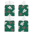 thumbnail image 2 of Goofa Gingerbread Snowman Cookies Tissue Box Cover PVC Leather Tissue Holder Square Facial Tissue Case Facial Paper Organizer Dispenser for Bathroom, Vanity Countertop, 2 of 8
