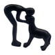 thumbnail image 5 of Figura decorativa de figura humana y perro, adorno de recuerdo, escultura de resina coleccionable para amantes de las mascotas. Negro, 5 of 9