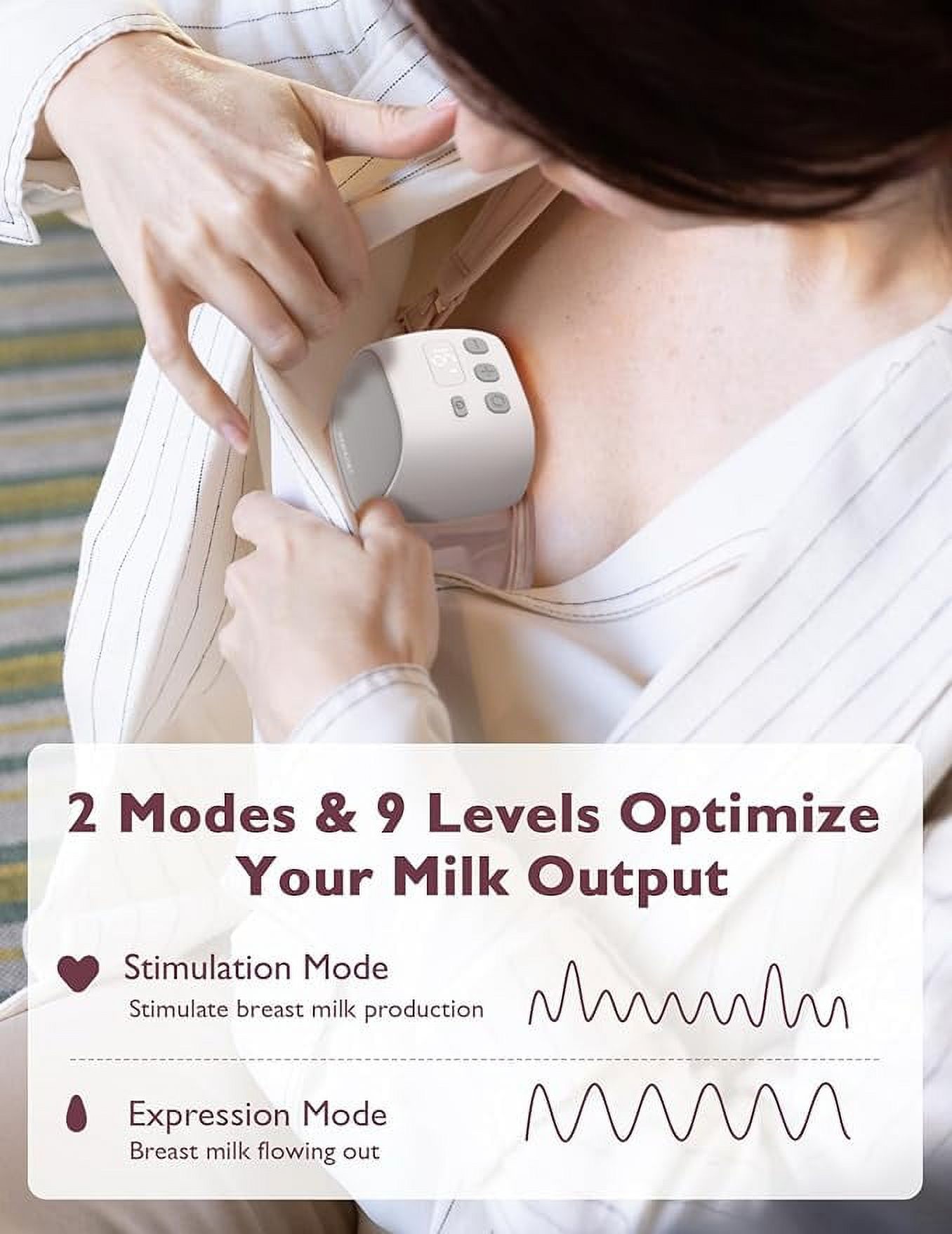 Momcozy S9 Pro-V Wearable Breast Pump, 2-Pack, Gray photo 5