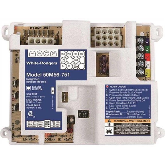 White-Rodgers Furnace Board,25VAC,With Wiring Adapter 50M56U-751