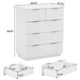 thumbnail image 3 of Hassch Modern Dresser with 5 Drawers for Bedroom, Chest of Drawers, Storage Cabinet for Living Room, Hallway, Office, White, 3 of 7