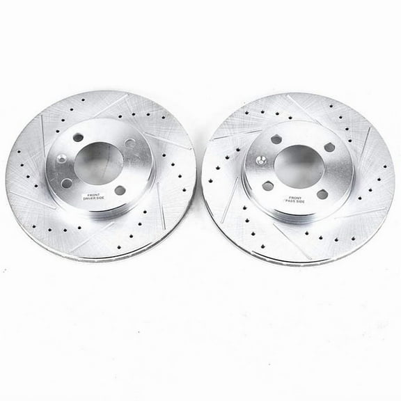 Power Stop EBR251XPR Evolution Drilled & Slotted Rotors -Front