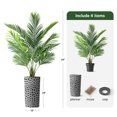 thumbnail image 3 of Artificial Tree in Modern Planter, Fake Areca Tropical Palm Silk Tree for Indoor and Outdoor Home Decoration - 66" Overall Tall (Plant Pot Plus Tree), 3 of 5
