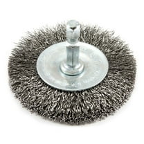 Forney 72734 Wire Wheel Brush, Fine Crimped with 1/4-Inch Hex Shank, 2-1/2-Inch-by-.008-Inch