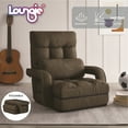 thumbnail image 1 of Arina Linen Recliner/Floor Chair - 5 Adjustable Positions, Foldable, 1 of 8