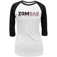 thumbnail image 1 of Halloween Zombae Zombie T-Shirt Raglan Juniors Manches 3/4, 1 of 1