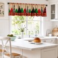 thumbnail image 4 of AshasdS Farmhouse Plaid Christmas Trees Window Valance Rustic Holiday Short Curtain Rod Pocket for Kitchen, 4 of 5
