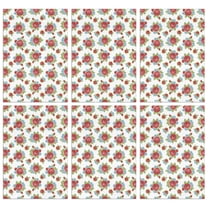 6 Pcs Pioneer Flower Floral Print Pattern Kitchen Towels, Funny Microfiber Dish Towel Set, 18" X 26" Tea Towels