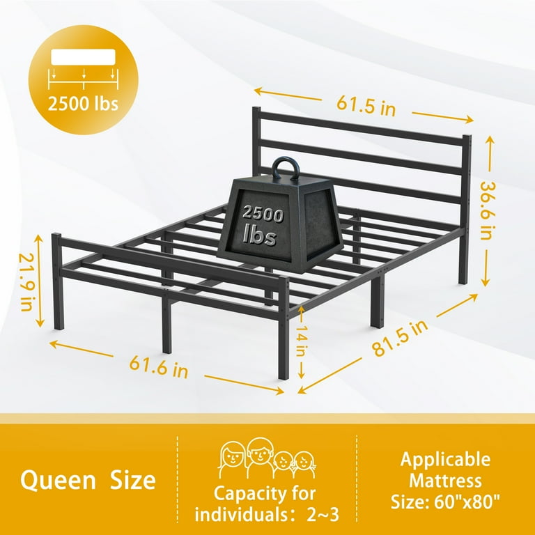 Morton マットレス Amazon.com: Mistmo Twin Size Metal Platform Bed Frame