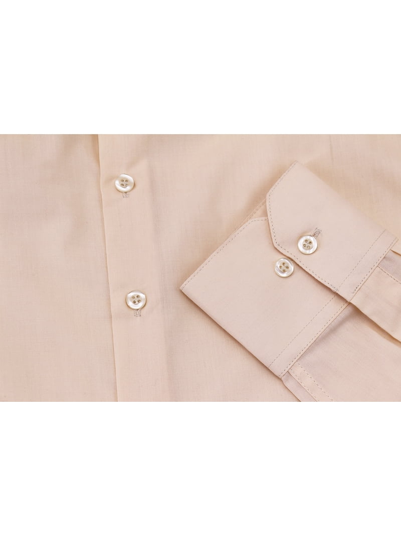 Men's Classic Button Up Long Sleeve Solid Cream Color Slim Fit Dress Shirt (2xl, Cream) Men's Classic Button Up Long Sleeve Solid Cream Color Slim Fit Dress Shirt (2xl, Cream)