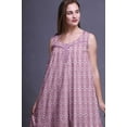 thumbnail image 3 of Bimba Dusty Purple Tie-Dye Ombre Printed Cotton Nightgowns For Women Sleeveless Gown Sleepwear Maxi Dress XX-Large, 3 of 6