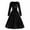 Black, variant on XFLWAM Wedding Guest Dress for Women Velvet Square Neck Long Sleeve Cocktail Party Dress 1950s Retro Rockabilly Audrey Hepburn A-Line Swing Dress Black L