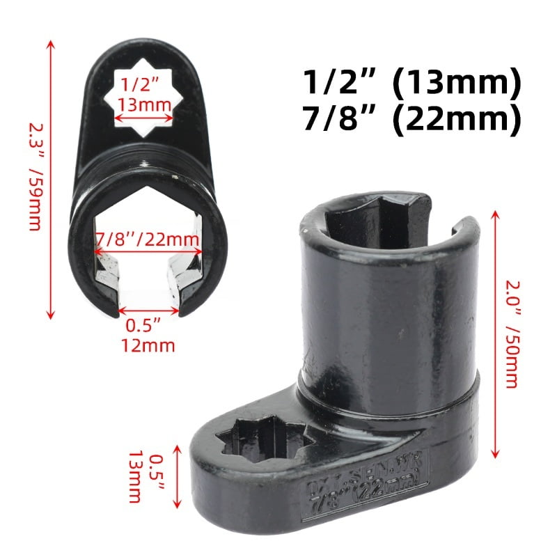 Car Tools Maintenance O2 Oxygen Sensor Removal Tool 3/8" 22MM Offset Socket Wrench