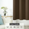 thumbnail image 3 of Deconovo Room Darkening Curtains for Bedroom Thermal Insulated Solid Blackout Curtain for Kitchen 42x45 inch Brown Set of 2, 3 of 6