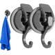 thumbnail image 1 of Window Suction Cups with Hooks, Wall Hook Suction Cup Hanger, Removable Glass Suction Cup Hanger, No Punch, Heavy Duty, for Window, Bathroom, Kitchen, Glass Door, 1 of 5