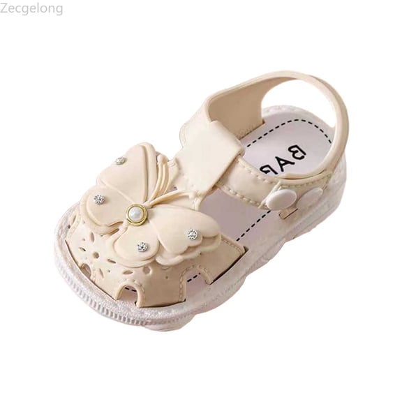 Zecgelong Girls Sandals For Toddlers 1 3 Years Breathable Lightweight Comfortable Everyday Casual Outdoor Summer Footwear For Girls Princess Sandals Size 3.5 Yellow