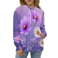 thumbnail image 4 of Vibrant Purple Floral Garden Men's Women New Sweatshirt Hoodie Men's Plus Size Sweatshirt Hooded Sweatshirt 3d Printed Street Men's Cloth, 4 of 6