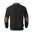 thumbnail image 6 of Mens Sweater Casual Tops Classic Trendy Patchwork Shirt Long Sleeve Color Block Sweatshirts Fashion Fall Pullover Red 2XL, 6 of 6
