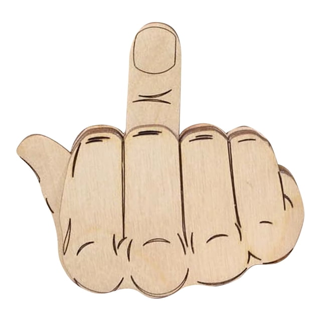 Oferta por tiempo limitado!Dedo medio automático, voltear hacia arriba o hacia afuera, hecho a mano de madera, adorno interactivo para el dedo medio, estados de ánimo que expresan un regalo genial pa