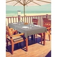 thumbnail image 2 of Beige Gray Ombre Outdoor Tablecloth - 60x60 Inch Square Dining Table Cover, Modern Gradient Abstract Art Waterproof Outdoor Table Cloth with Umbrella Hole & Zipper for Picnic/Patio/Party, 2 of 5
