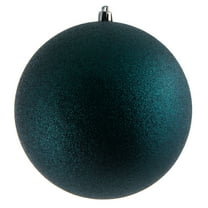 Vickerman 4.75" Midnight Green Glitter Ball Ornament, 4 per Bag