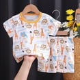thumbnail image 2 of mgoYE Baby Girl Summer Clothes Toddler Baby Boy Summer Outfits Short Sleeve T-Shirt + Shorts Set 2Pcs|Light Yellow 5-6 Years, 2 of 4