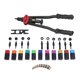 thumbnail image 1 of Uadme Herramienta Manual para Tuercas de Remache - Brazo Profesional de Acero al Carbono de 16 Pulgadas 11 Piezas Mandril Intercambiable 110 Piezas Juego de Tuercas de Remache, 1 of 8