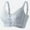 Grey, variant on Women Soft Front Zip Wireless Lifting Bra Comfortable Shaping Adjustable Support Bra Black 36