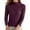 Purple, variant on GBSYEWXS Sweaters For Women Purple High Neck Long Sleeve Solid Color Soft Pullover Sweater