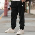 thumbnail image 4 of Dalix Ghost Embroidery Jogger Midweight Fleece Sweatpants Soft Lounge Pant Drawstring Waistband Pockets Mens in Black XS X-Small, 4 of 5