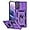Purple with camera cover Military-Grade 2nd gen, variant on for Samsung Galaxy S21 FE 5G Case with Camera Lens Cover HD Screen Protector, Military-Grade Drop Tested Magnetic Ring Holder Kickstand Protective Phone Case for Samsung Galaxy S21 FE 5G (Black)