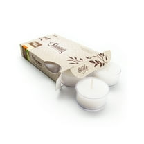 Oakmoss & Amber Tealight Candles - 6 White Premium Scented Tea Lights - Shortie's Candle Company