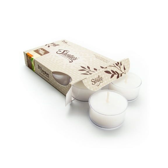 Oakmoss & Amber Tealight Candles - 6 White Premium Scented Tea Lights - Shortie's Candle Company