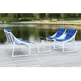 thumbnail image 4 of SAFAVIEH Outdoor Collection Berkane 4-Piece Outdoor Set White/Navy, 4 of 14