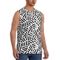 thumbnail image 2 of Balery Weave Geometric Men's Sleeveless Muscle Shirts Workout Tank Top, Moisture Wicking, Odor Protection-3X-Large, 2 of 8