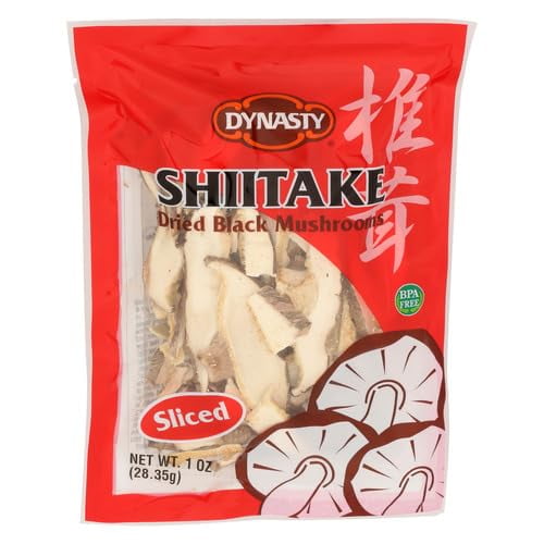 Dynasty Dried Black Shiitake Mushrooms Sliced 1 oz (Pack of 24)