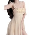 thumbnail image 2 of Camisón sin mangas de moda dulce estilo princesa suave y cómodo vestido de noche para mujer para primavera verano vestido de noche XL (recomendado 65?77.5kg / 143.3?170.9lb), 2 of 8